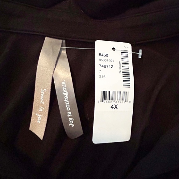 NEW PHOTOS! LACE UP KNIT TUNIC, BLACK, SIZE 4X, SIDE LACES & GROMMETS, SOLID - Picture 11 of 14